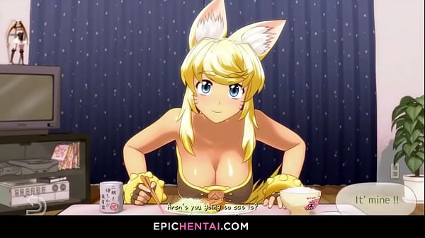 Blonde wolf girl is by your side all day