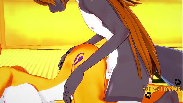 Digimon Hentai – Taomon & Grey Fox Hard Sex [Boobjob, handjob, blowjob and fucked] – Japanese Asian Manga anime game porn Yiff