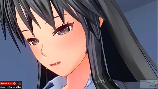 無修正エロアニメ 耳舐めボイスASMR せんぱいが手こき、フェラ、騎乗位中出しセックス イヤホン推奨