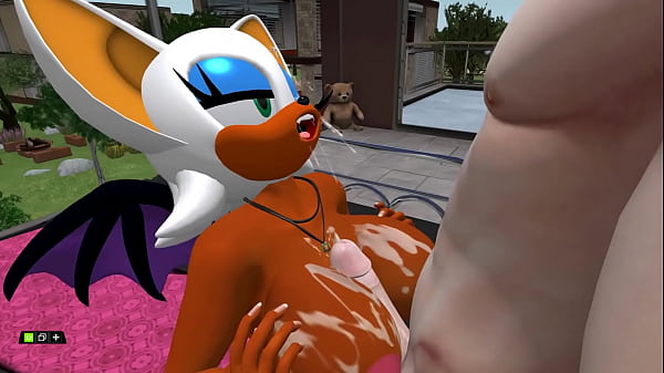 Rouge the bat gets railed in house.