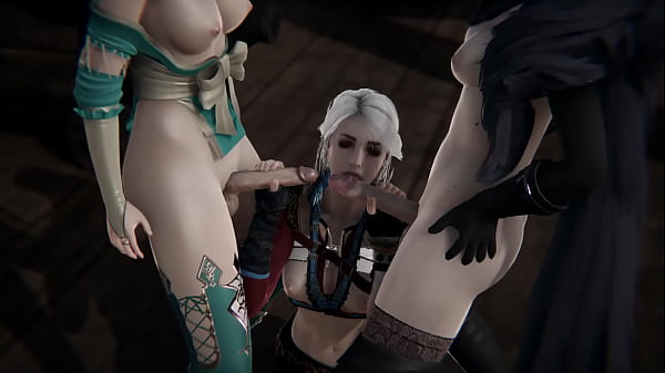 The Witcher Triple Futanari – Ciri has sex with Triss and Yennefer