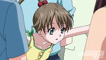 Jovencita Tocando las ENORMES Tetas de una Milf en un Tren Público | Uncensored Hentai